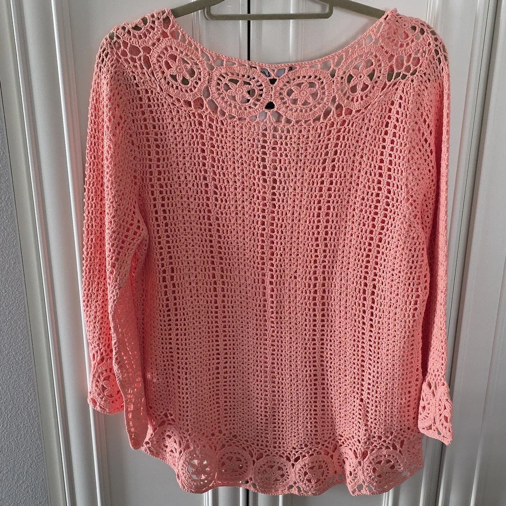 NWT ALLEGRA | Crochet Top L/XL - Picture 6 of 7